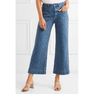 Ulla Johnson Niko embroidered high-rise flared jeans